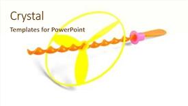  Presentation with spinning wheel - Cool new presentation theme with spinning wheel - plastic flying spin top toy backdrop and a cream colored foreground