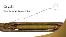  Presentation with spinning wheel - Colorful presentation theme enhanced with spinning wheel - vintage worn wooden weaver s backdrop and a white colored foreground