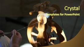  Presentation with spinning wheel - PPT theme enhanced with spinning wheel a spinning wheel background and a tawny brown colored foreground