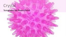  Presentation with corona virus - Beautiful presentation theme featuring spiny-pink-ball-or-corona backdrop and a lavender colored foreground