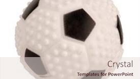  Presentation with soccer - Presentation design with spiny-soccer-ball-dog-ball background and a lemonade colored foreground