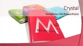  Presentation with memories - Colorful slide set enhanced with spiral album - memories book and other colorful backdrop and a lemonade colored foreground