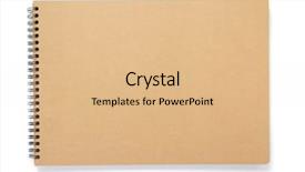  Presentation with album - Cool new PPT theme with spiral album - notebook with empty pages isolated backdrop and a coral colored foreground