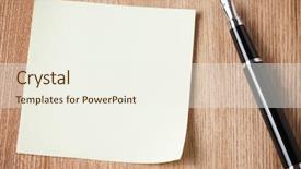  Presentation with notepaper - Slides consisting of spiral bindbook - notepaper and black pen background and a sky blue colored foreground