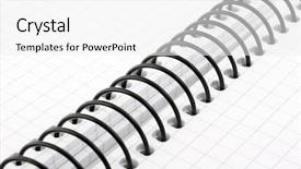  Presentation with spiral binding - Presentation theme consisting of spiral binding page - close-up of notebook background and a white colored foreground
