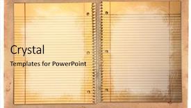  Presentation with lined paper - Amazing slides having spiral binding page - distressed lined school paper backdrop and a blonde colored foreground