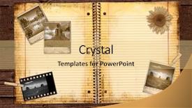  Presentation with spiral binding - Colorful PPT layouts enhanced with spiral binding page - distressed travel photo journal backdrop and a blonde colored foreground