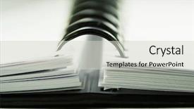  Presentation with spiral binding - Colorful theme enhanced with spiral binding page - notebook close-up backdrop and a light gray colored foreground