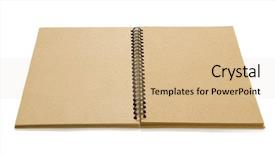  Presentation with spiral binding - Presentation theme consisting of spiral binding page - notebook with copy space background and a coral colored foreground