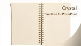  Presentation with page - Amazing presentation theme having spiral binding page - organic paper notebook isolated backdrop and a cream colored foreground
