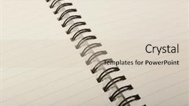  Presentation with spiral binding - Presentation design having spiral book background background and a soft green colored foreground