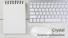  Presentation with home office - Amazing theme having spiral bound - top view white wood home backdrop and a light gray colored foreground