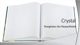  Presentation with notepad blank lined paper - Cool new slide set with spiral bound notebook - blank notepad isolated ready backdrop and a white colored foreground