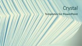  Presentation with binder - Slide set having spiral bound notebook - close-up of open business catalog background and a soft green colored foreground