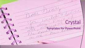  Presentation with spiral notebook - Colorful slide deck enhanced with spiral bound notebook - diary entry of young girl backdrop and a lemonade colored foreground