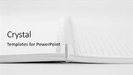  Presentation with open book spiral - Slides having spiral bound notebook - open writing book background and a white colored foreground