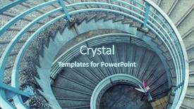  Presentation with concrete - Slide set having spiral concrete ladder background and a ocean colored foreground