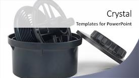  Presentation with develop - Slides with spiral development - tank for film develop background and a white colored foreground