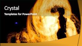  Presentation with fiery - Cool new slide deck with spiral model - carnival light fiery motion backdrop and a black colored foreground