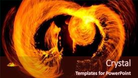  Presentation with man on train - Beautiful presentation theme featuring spiral model - flaming trails burning man backdrop and a wine colored foreground