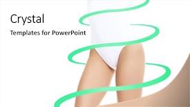  Presentation with weight loss lose text - Slides having spiral model - neautiful female body weight loss background and a white colored foreground
