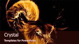  Presentation with flames - Audience pleasing theme consisting of spiral model - orange flames burning man backdrop and a  colored foreground