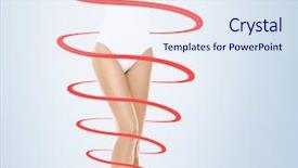  Presentation with slim body - Colorful slides enhanced with spiral model - slim and sporty female body backdrop and a sky blue colored foreground