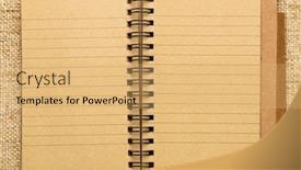  Presentation with spiral notebook - Colorful PPT theme enhanced with spiral notebook backdrop and a yellow colored foreground