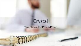  Presentation with spiral binding - Beautiful PPT layouts featuring spiral notepad with pen backdrop and a light gray colored foreground
