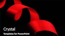  Presentation with satin - Audience pleasing presentation design consisting of spiral of red satin ribbon backdrop and a black colored foreground