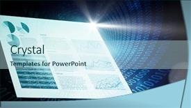  Presentation with binary blue - Slide deck consisting of spiral of shiny binary background and a cool aqua colored foreground