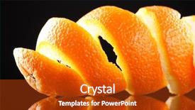  Presentation with reflecting - PPT theme consisting of spiral orange peel reflecting background and a crimson colored foreground