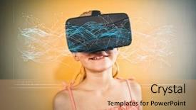  Presentation with girl model - PPT layouts consisting of spiral pattern of helix model background and a  colored foreground