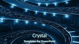  Presentation with vatican - Presentation theme enhanced with spiral staircase in vatican museum background and a navy blue colored foreground