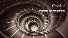  Presentation with vatican - Slide deck having spiral-staircase-in-vatican-museum background and a wine colored foreground