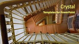  Presentation with old house - Theme consisting of spiral staircase on the old background and a tawny brown colored foreground