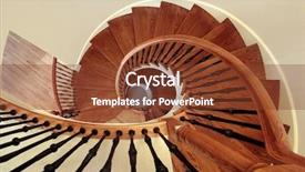  Presentation with stairway - Colorful presentation enhanced with spiral staircase with black railing backdrop and a tawny brown colored foreground