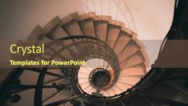  Presentation with budapest - Slide set featuring spiral-stairs-st-stephen-s background and a tawny brown colored foreground