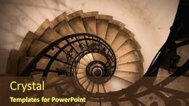  Presentation with budapest - Slide set enhanced with spiral-stairs-st-stephen-s background and a tawny brown colored foreground
