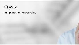  Presentation with doctor office - Slide set having spiral stairway - close-up of female doctor holding background and a white colored foreground