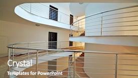  Presentation with five star hotel in sri lanka - Slide set consisting of spiral stairway - doors on floors and stais background and a coral colored foreground