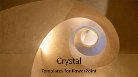  Presentation with stairway - Beautiful presentation design featuring spiral stairway - image of a typical modern backdrop and a gold colored foreground