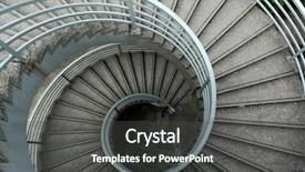  Presentation with stairs - Cool new presentation design with spiral stairway - it is the beautiful spiraling backdrop and a dark gray colored foreground