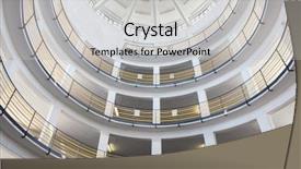  Presentation with circle - Colorful slide deck enhanced with spiral stairway - round garage circle interior backdrop and a light gray colored foreground