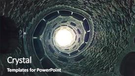  Presentation with leptospirosis leptospira spiral bacteria - Presentation theme consisting of spiral tunnel background and a tawny brown colored foreground