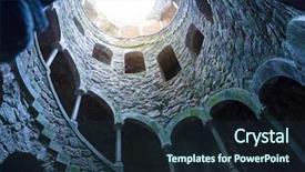  Presentation with tunnel - PPT theme enhanced with spiral tunnel background and a tawny brown colored foreground