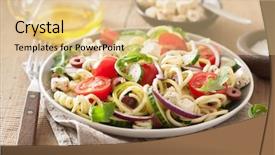  Presentation with greek mythology muses - PPT layouts featuring spiralized courgette salad greek style background and a lemonade colored foreground