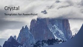  Presentation with rocky - Amazing slide set having spire - famous cerro fitz roy backdrop and a light gray colored foreground