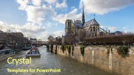  Presentation with notre dame - Amazing presentation design having rear elevation with spire backdrop and a tawny brown colored foreground