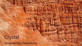  Presentation with sandstone - Audience pleasing PPT layouts consisting of spires and rippling sandstone formation backdrop and a coral colored foreground